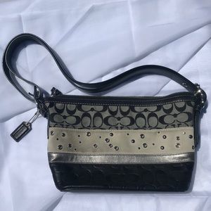 Coach suede and leather purse